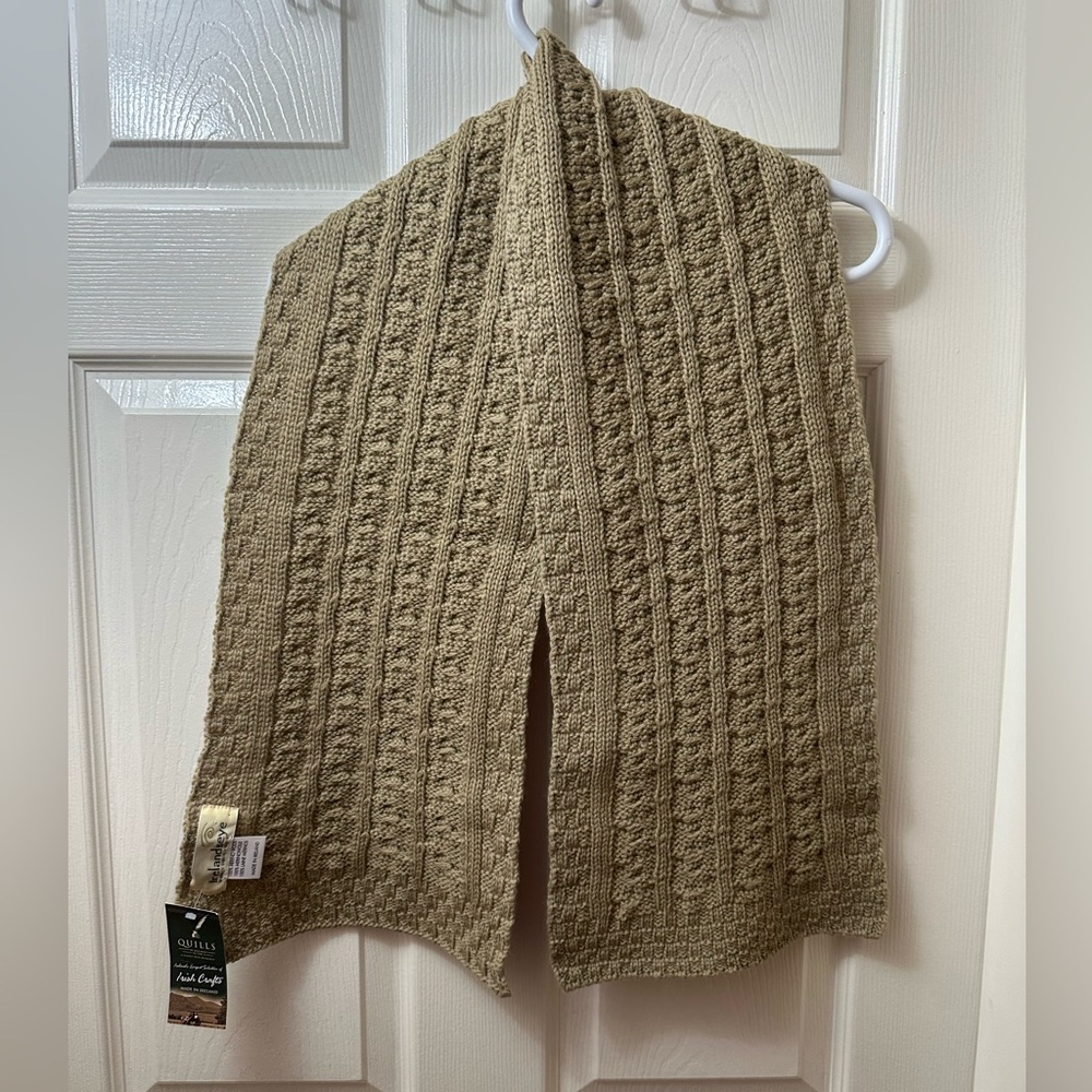 Ireland’s Eye Aran Made 100% Merino Wool Scarf